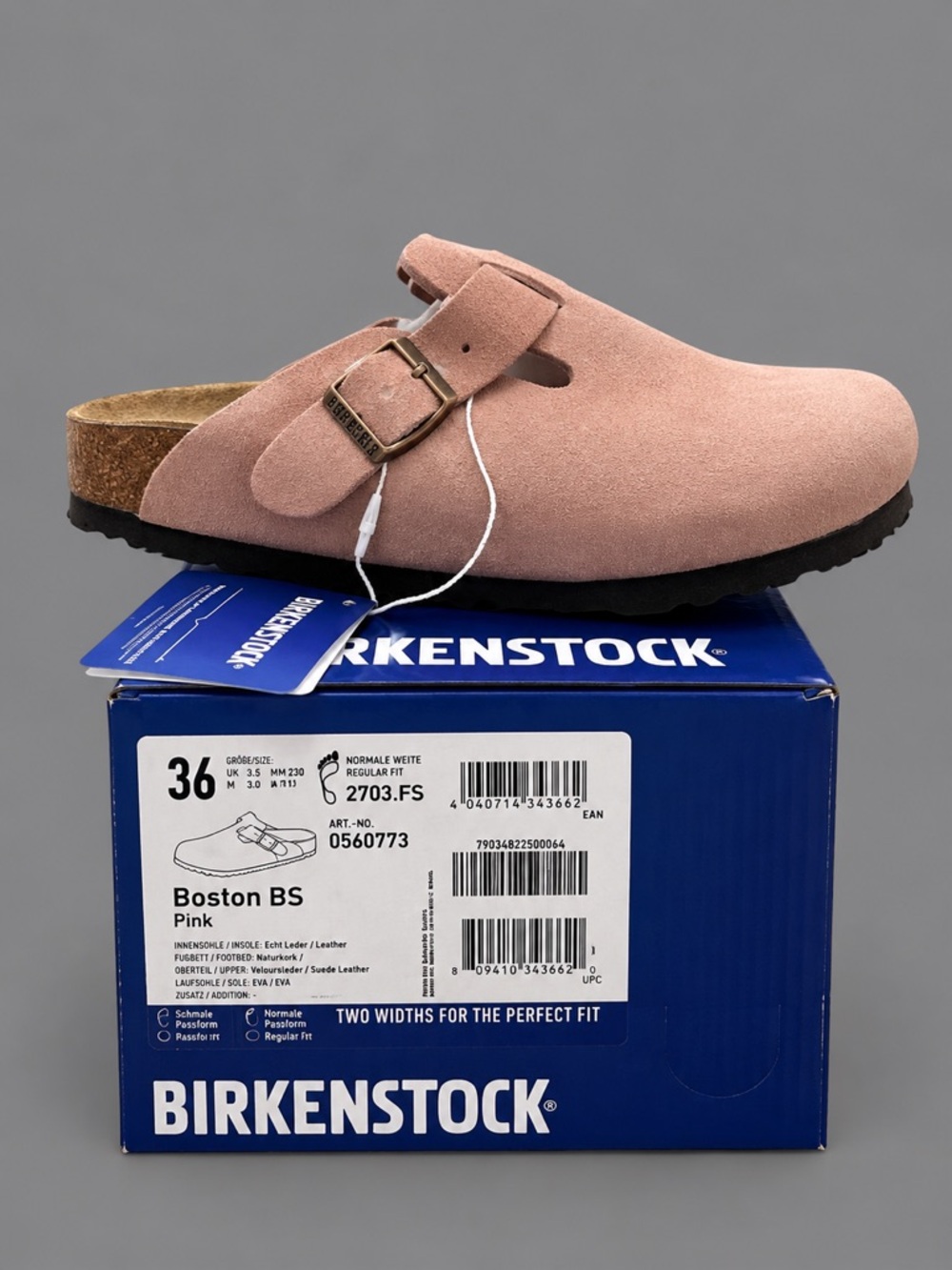Birkenstock Boston BS Pink Suede Soft Footbed Clogs Women’s 36 NWT